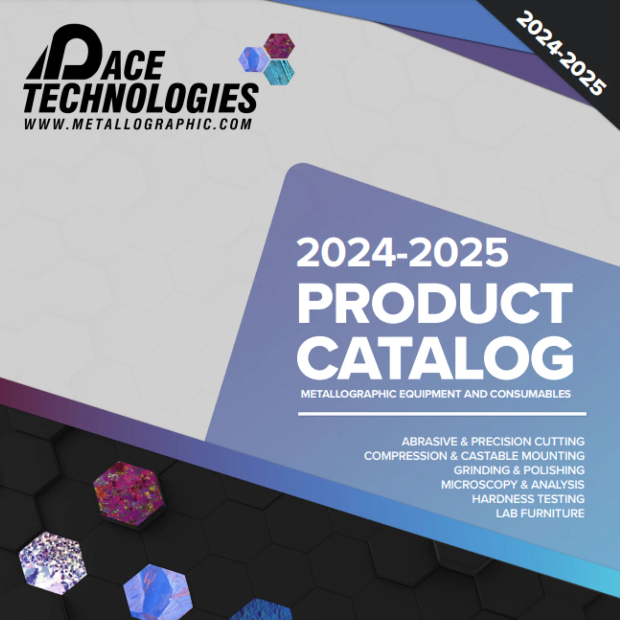 Browse our full metallographic product catalog