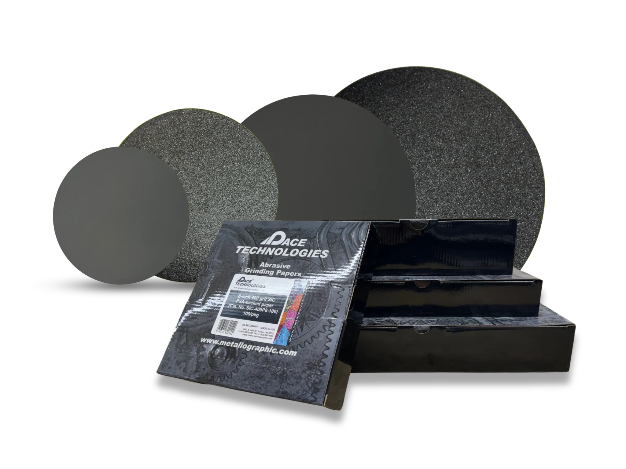 Silicon carbide grinding papers in various grit sizes