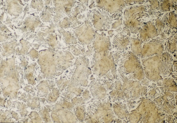 1018 Low Carbon Steel Microstructure, etched, 100X