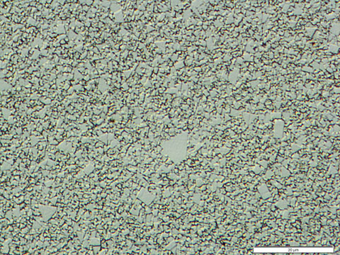 Tungsten carbide microstructure showing typical Class 11 cermet structure